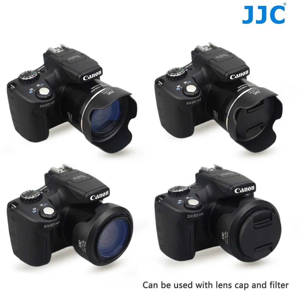 Байонетная бленда JJC для камеры CANON PowerShot SX1 IS SX10 SX20 SX30 SX40 SX50 HS SX530 заменяет объектив
