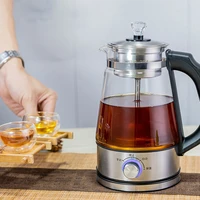 1l 220v electric kettle coffee tea maker black pu er glass tea maker automatic steam spray teapot kettles health pot home use