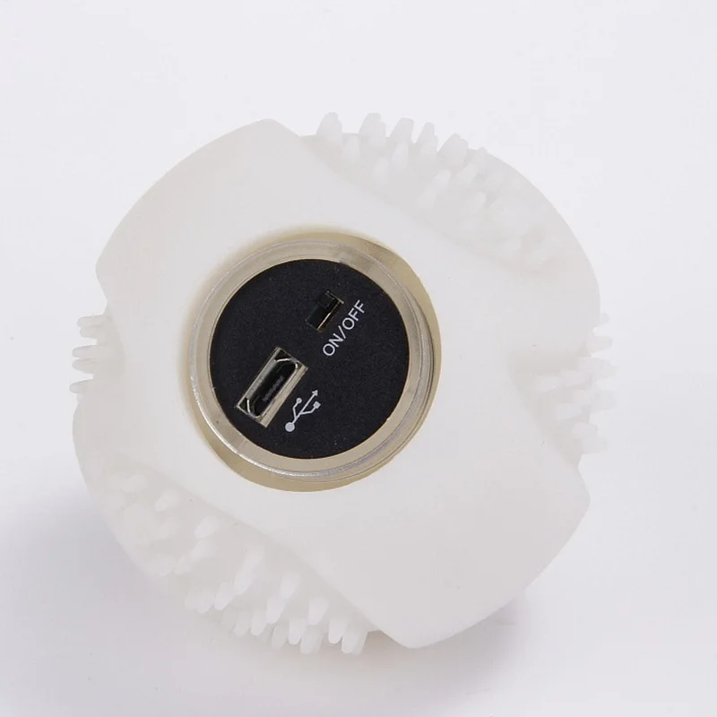 USB зарядка светодиодный жевательный шар для собаки цветной тренировочный мяч