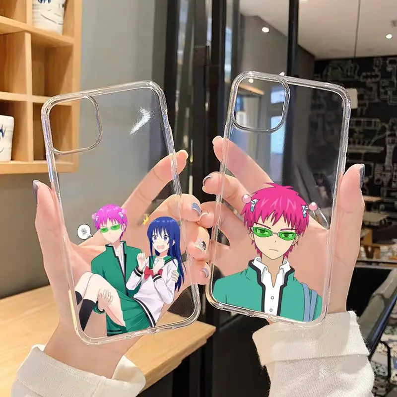 

Saiki Kusuo Phone Case For iphone 13 12 11 8 7 plus mini x xs xr pro max Transparent soft