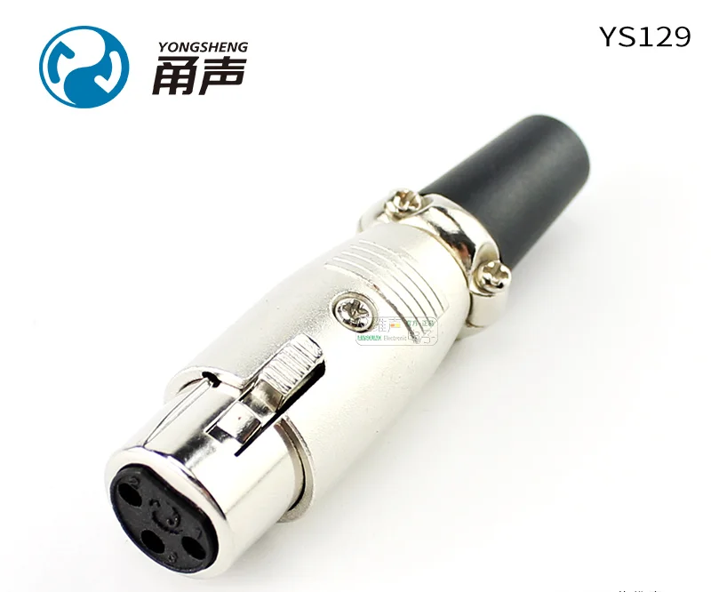 

1 шт. Yongsheng YS129 белый никелированный три-контактный разъем XLR балансный аудио разъем интерфейсный аксессуары Hi-Fi