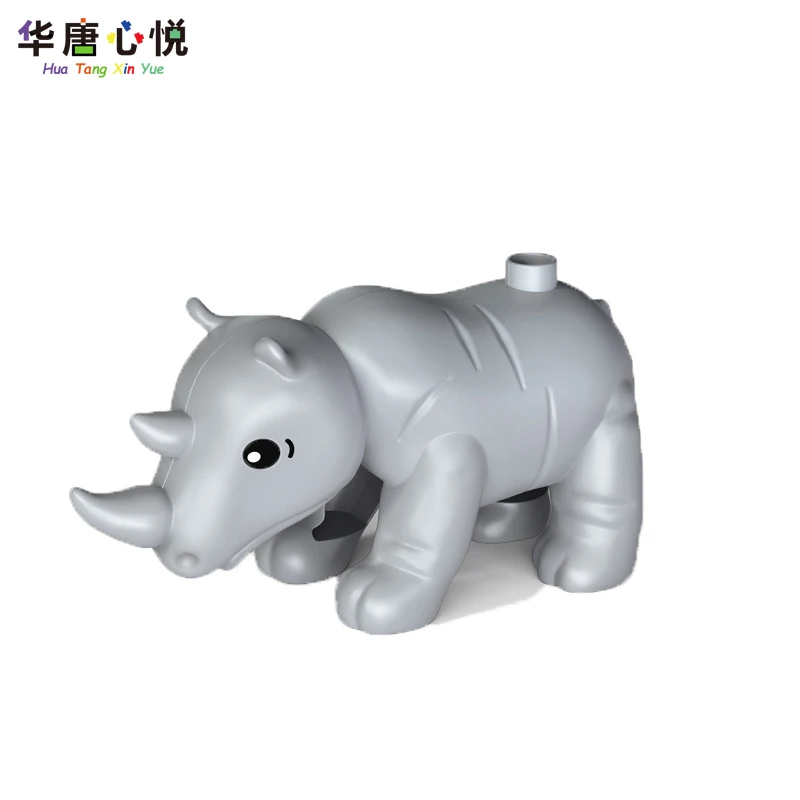 

Big Size Animal Series Rhino Antarctica Decorate Zoo 5*12.5*6.5cm Assembly Building Blocks Educational Toys Kids Gifts Big Sizes