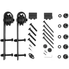 200 см углерода Сталь регулируемые раздвижные пол руководство для сарая Комплектующие дверей аксессуар для Кухня Ванная комната Системы слайд комплект HWC