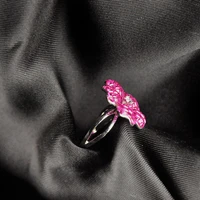 jewelry design 925 sterling silver handmade female chain jewelry infinite inlaid red spinel ring