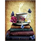 5D алмазная живопись сделай сам, книга, пейзаж, полноразмерная круглая Алмазная мозаика, алмазная вышивка, вышивка крестиком, декор для кабинета, подарок