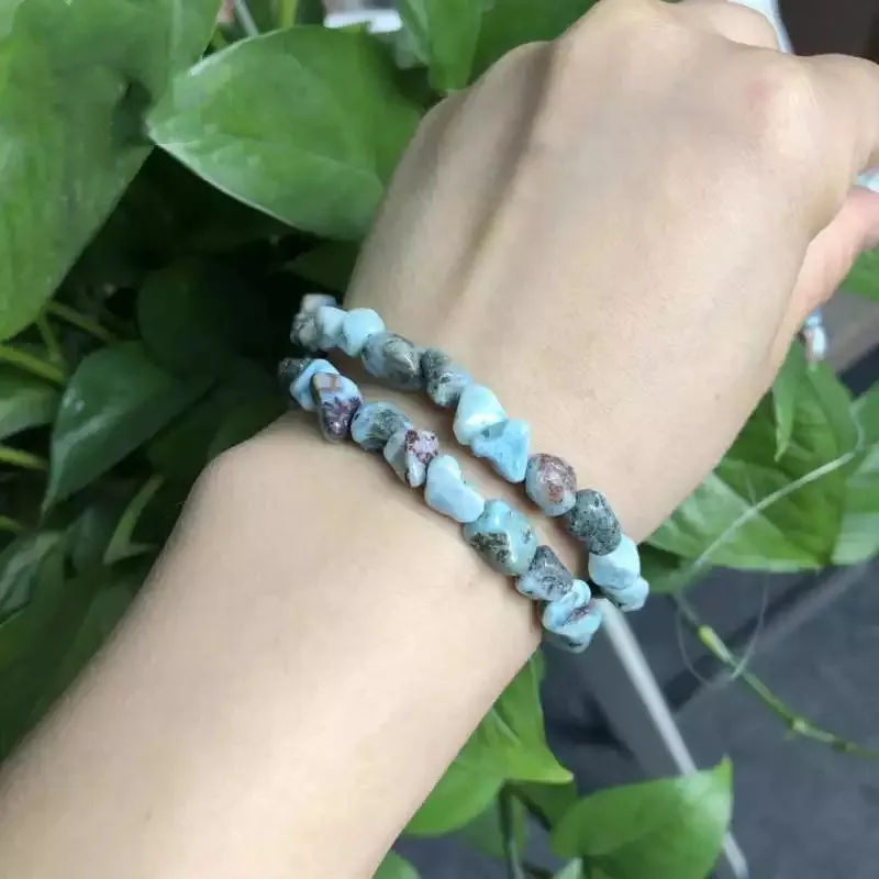 Естественный неправильной формы каменные бусины larimar россыпью для изготовления