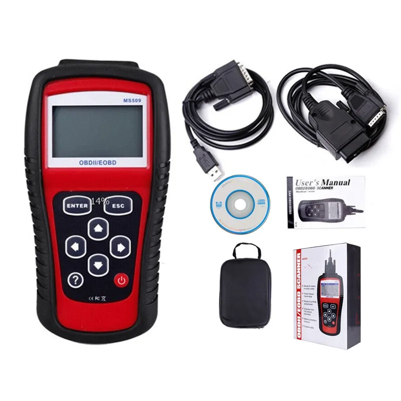 Бесплатная доставка Autel MaxiScan MS509 OBDII/EOBD OBD2 автомобильный считыватель кодов