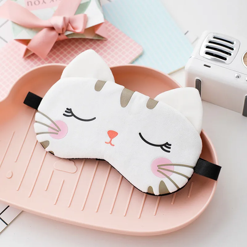 Маска для сна повязка на глаза хлопковая маска в виде кошачьего симпатичная