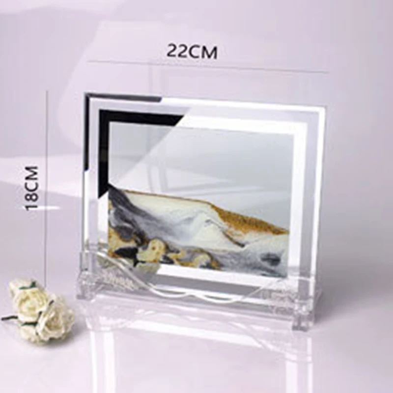 

Newly 3D Landscape Moving Sand Painting Dynamic Sand Picture Flowing Sand Painting Hourglass Decor TE889