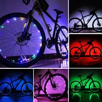 bicycle bike cycling safety wheel spoke wire tire valve led light colorful lamp
