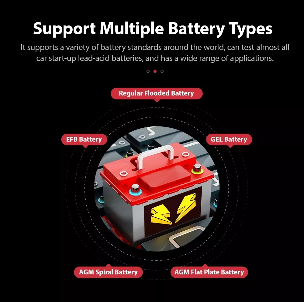 Тестер автомобильного аккумулятора KINGBOLEN BM580 6 в 12 В анализатор 100-2000CCA 2AH-220AH