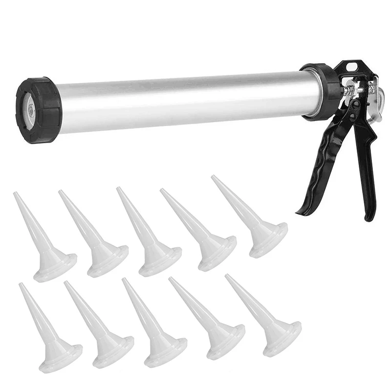 

600 мл Алюминий сплав трудосберегающий ручной Стекло цемента шприц для заделки швов Красота швейная инструмент поворотный руководство клее...