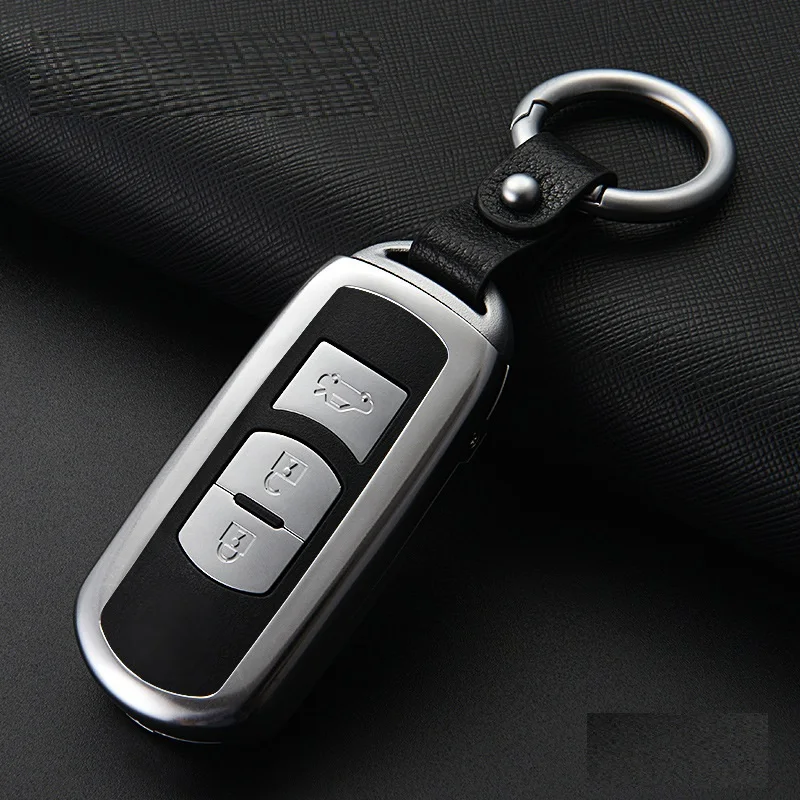 Алюминий сплав оболочки держатель Автомобильный ключ чехол крышка для ключей в