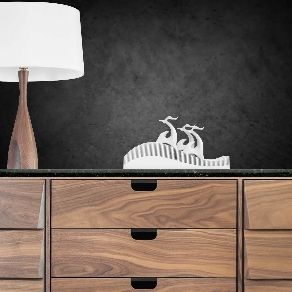 Новый Лось Семья 3D печать скульптура офисный стол статуя украшения удачи для