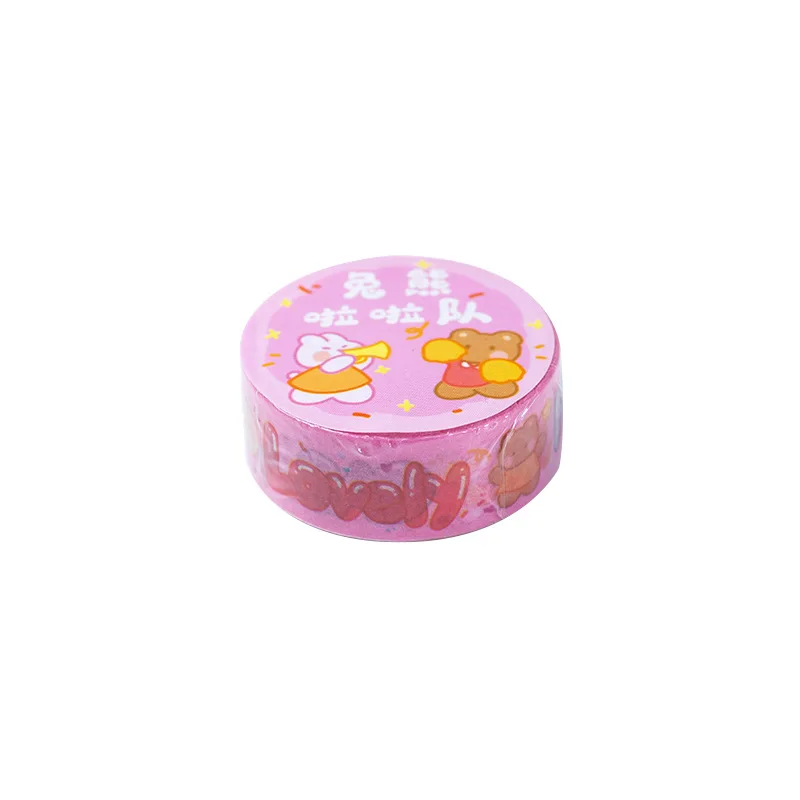 Kawaii мультфильм васи лента милый Медведь Кролик Декоративный Лейбл для