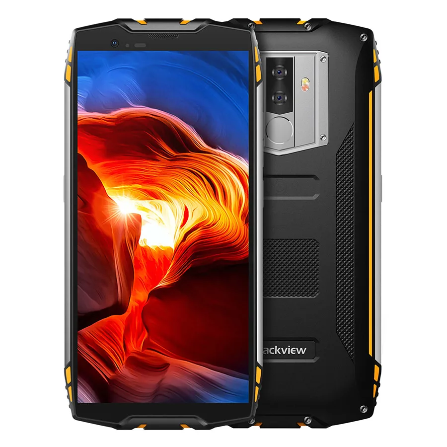 Blackview BV6800 Pro 5," смартфон IP68 Водонепроницаемый MT6750T Восьмиядерный аккумулятор 6580 мАч беспроводной зарядный телефон nfc - Цвет: Yellow