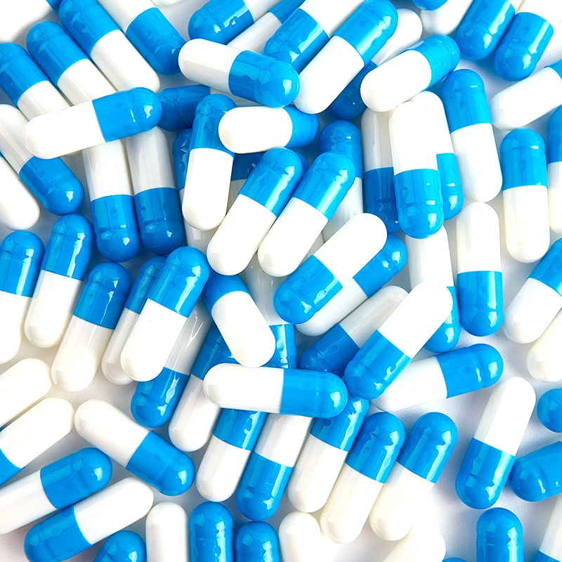 Пустые разноцветные зеркальные прозрачные капсулы 0 # полые твердые желатиновые