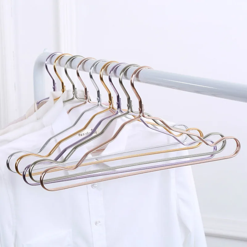 

10Pcs Metal Alloy Hanger Clothing Store Boutique Display Hangers Home Clothes Storage Drying Rack for Saving Space In The Closet