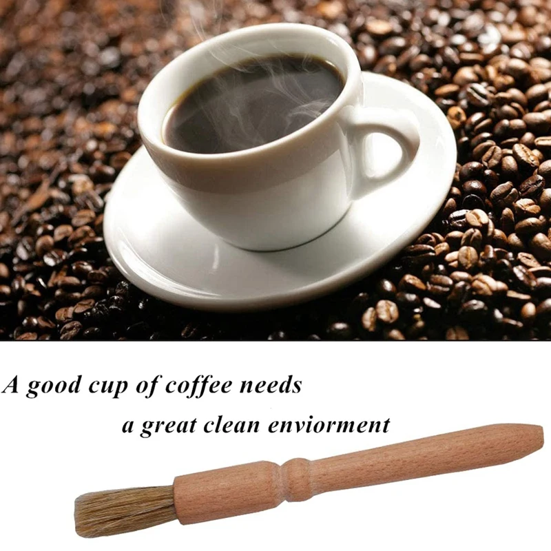

4 Pcs Coffee Machine Cleaning Brush Wooden Cleaning Brush & 1 Set Tamper Mat Coffee Espresso Tamper Mat Coffee Tamper