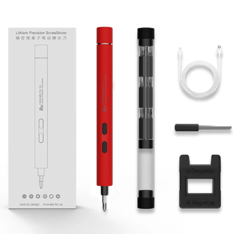 ifu electric screwdriver with bits mini precision charging screwdriver for mobile phone laptop 2d cordless screwdriver 1 set free global shipping