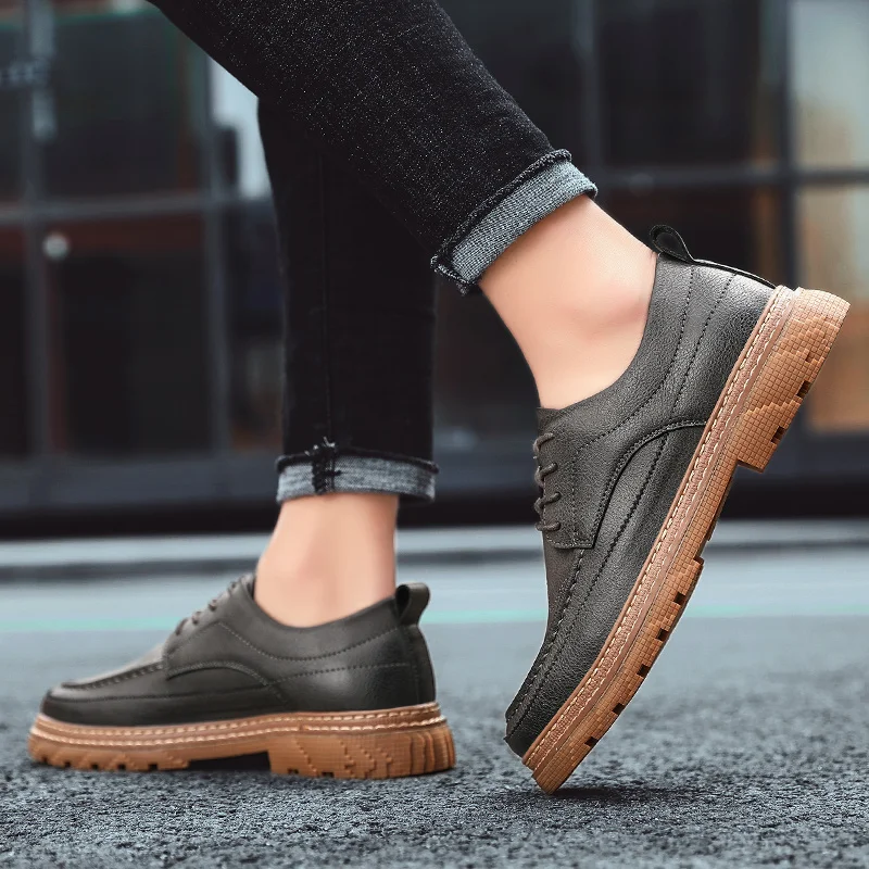 Роскошные Брендовые мужские кожаные туфли Сезон весна-осень Туфли-оксфорды
