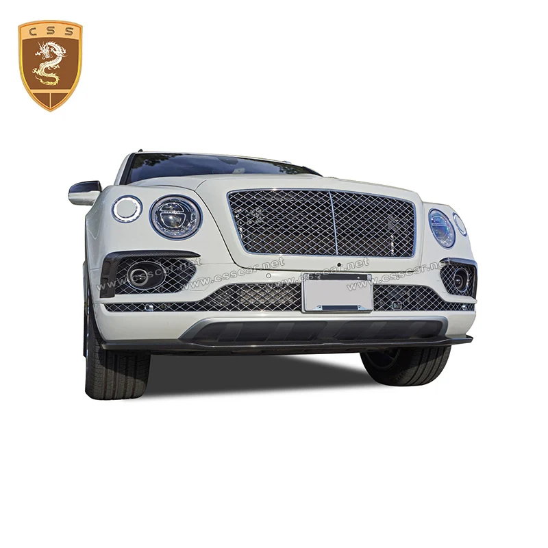 CSSYL эксклюзивная поставка Bentley Bentayga губа переднего бампера из углеродного