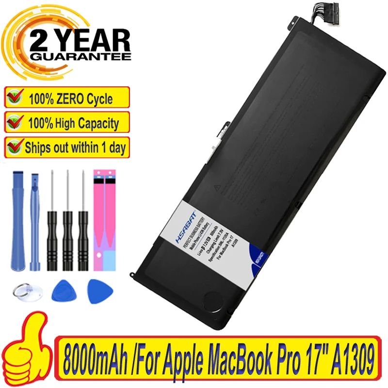 Топ бренд 100% новый 8000mAh A1309 батарея для Apple MacBook Pro 17 &quotA1309 A1297 ранняя 2009 Mid 2010