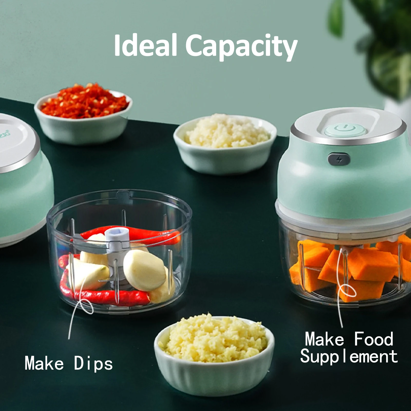 

Electric Garlic Masher Mini Crusher Chopper USB Charging For Crushed Garlic Crushed Ginger Crushed Fresh Chili