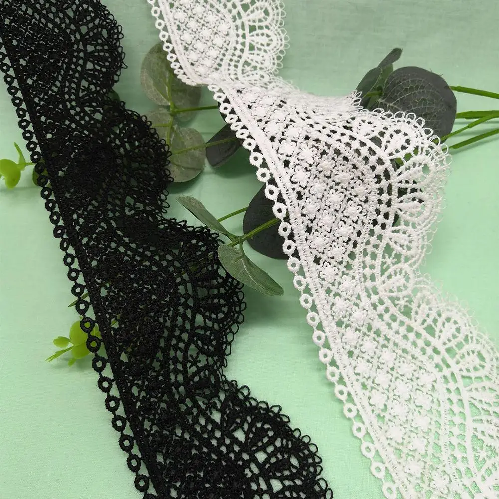 7 см Черно белые кружевные водорастворимые фабричные прямые кружева|Кружево| |