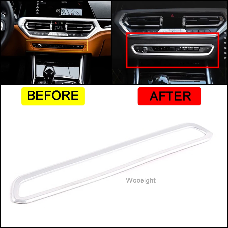 

1 шт. Серебряная Автомобильная центральная консоль Wooeight, кнопки управления громкостью, рамка, отделка, наклейки, декоративные, подходят для ...