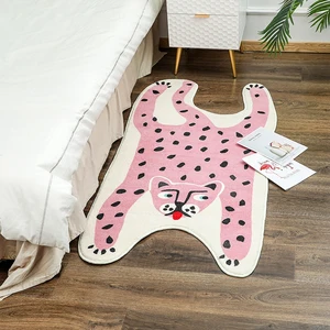 pink tiger leopard bedroom soft carpets fluffy area rug living room bedside carpet kids game mats decoration for living room free global shipping