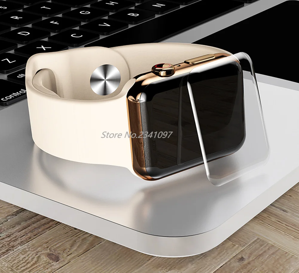 9H 3D УФ нано жидкое закаленное стекло для Apple Watch 38 42 40 44 мм Защита экрана 4 3 2 1 серии |