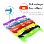 Эластичные шнурки для обуви, черные, Круглые, 12 шт.лот, N026