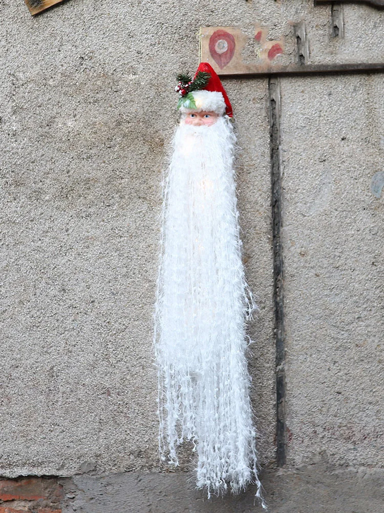 Забавные длинные бороды Санта Клаус рождественские украшения подвески для