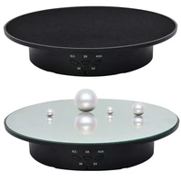 3 speeds 20cm intelligent electric rotating display stand mirror turntable jewelry holder battery usb power