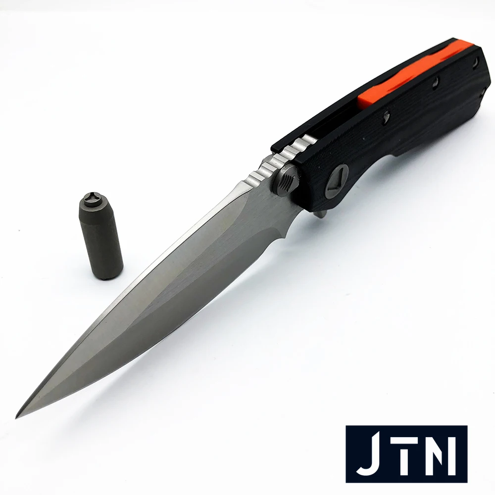 Складной нож JTN DOC 9Cr18Mov тактический карманный Клинок с рукояткой из G10 подшипником