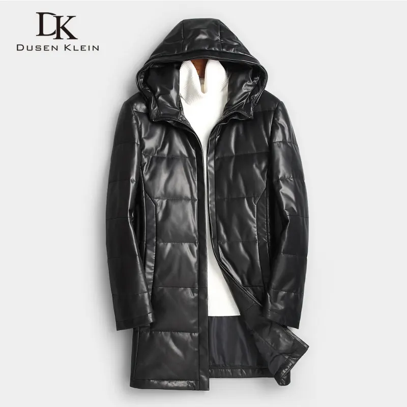 

Пуховик мужской из овечьей кожи, длинный, с капюшоном, x89808