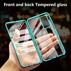 Чехол для Huawei P40 Pro, P30, P20 Lite, Mate 30, 20, 10, Honor 10X, 9X, 8X, металлический, с полным покрытием, прозрачное закаленное стекло, 360