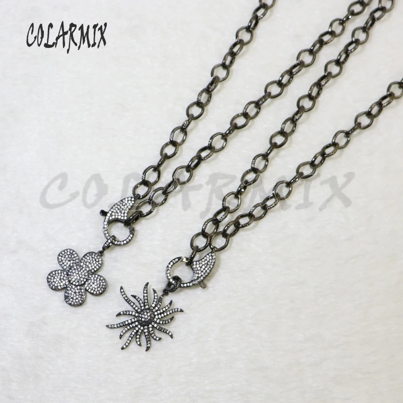 Ожерелье с подвеской из черного циркона 2 шт. 24 дюйма | Украшения и аксессуары