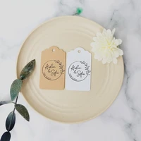 jd32 100 pcs 35x62mm wedding decoration labels tags with flowers customized with own logo hang tags for handmade items