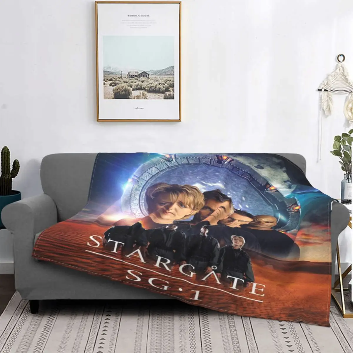 

Stargate SG1 3 Blanket Bedspread Plaid Fleece Blanket Summer Sofa