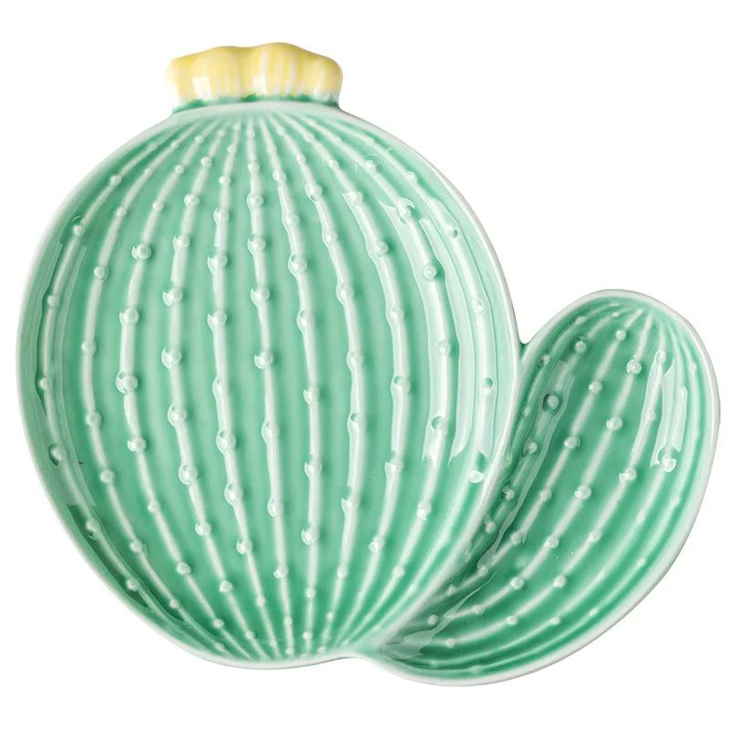 

Creative Cactus Tableware Set Ceramic Decoration Plate Necklace Jewelry Jewelry Small Dishes Storage Food Tray Kids Salad Bowl