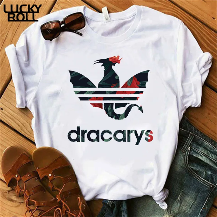 Игра престолов Dracarys футболка женская мать драконов рубашки женские s футболки король королева девушки друзья Mon подарок Тройник - Цвет: XWT0273-white