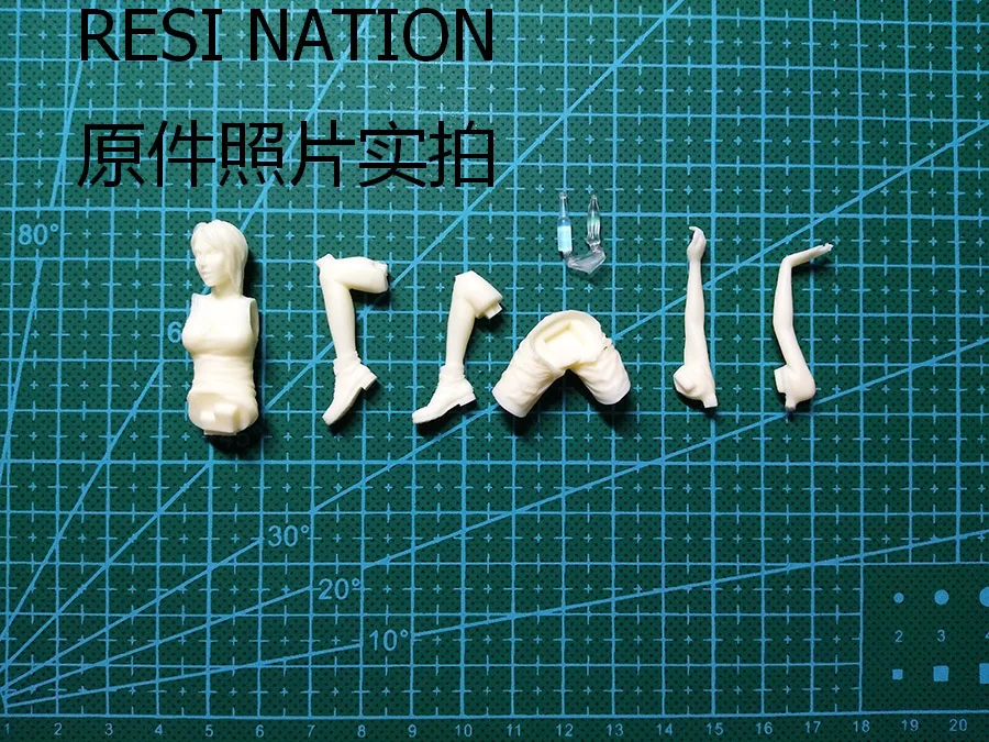 

1:20 Die-cast resin actionable model DIY hand coloring 5 Japanese girl in blue kimono model free shipping