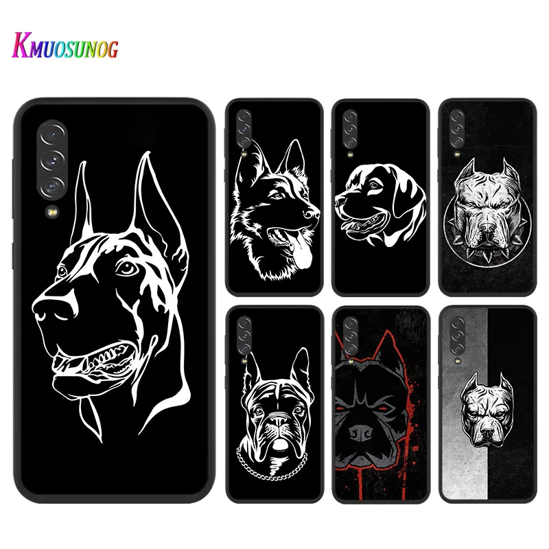 

Cute Pitbull Dog Art for Samsung Note 8 9 10 20 Ultra Plus Pro 5G M01 M02 M60S M62 F62 Black Phone Case