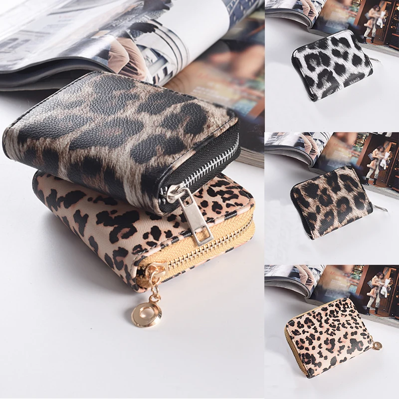 

New Arrival Wallet Short Women Wallets Zipper Purse Leopard Fashion Panelled Wallets Trendy Coin Purse Card Holder Leather