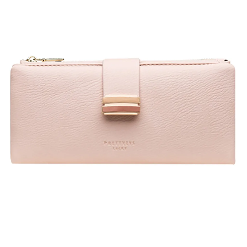 Женский Длинный кошелек повседневный Многофункциональный клатч на молнии с