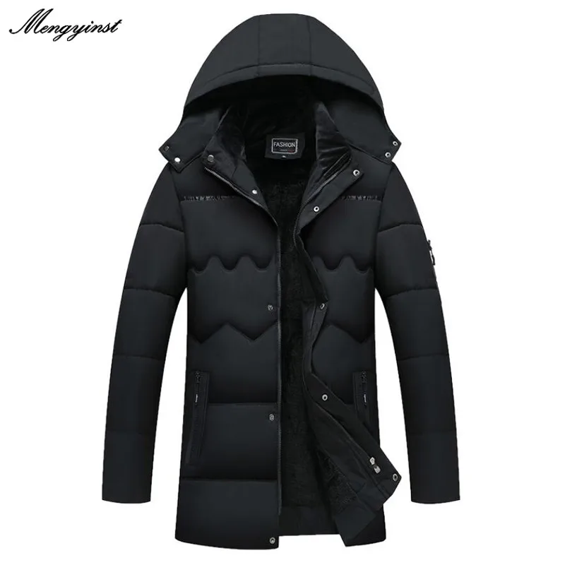 

Winter Lining Fleece Thicken Warm Men Parkas Jackets Thick 2022 New Fashion Casual Men Parka Coat Windproof Hooded Jackets Men