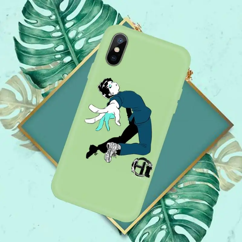 

Mob Psycho 100 Anime pattern Phone Case Candy Color for iPhone 6 7 8 11 12 s mini pro X XS XR MAX Plus