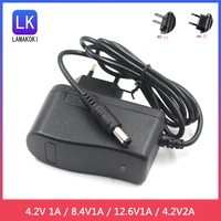 4 2v 8 4v 12 6v 1a 2a charger power adapter ac 100 240v dc 4 2v 8 4v 12 6v 1a 2a for 18650 lion lithium battery